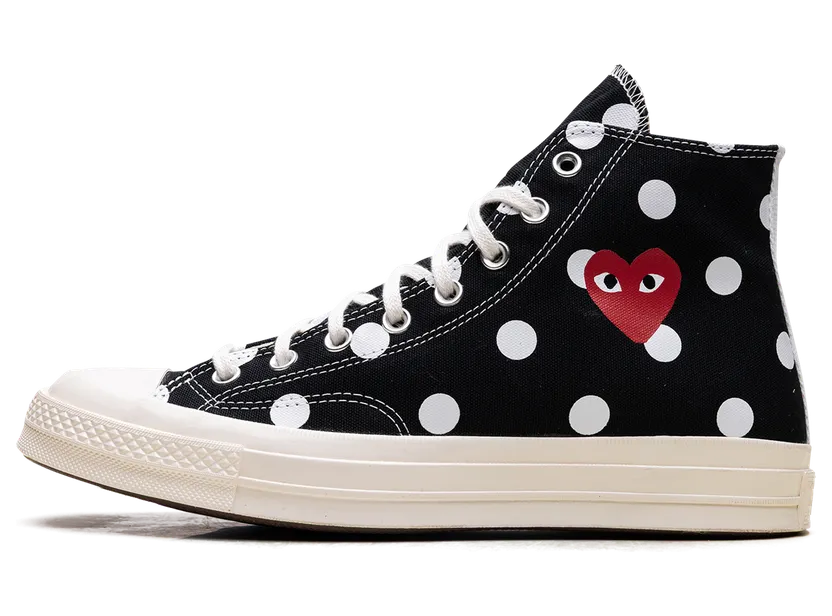 Converse Comme des Garcons x Chuck Taylor All Star 70 Hi Black Polka Dot Black (157250C)