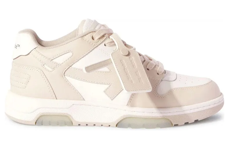 OFF-WHITE Out Of Office OOO Low Tops Beige (OWIA259C99LEA0060161)