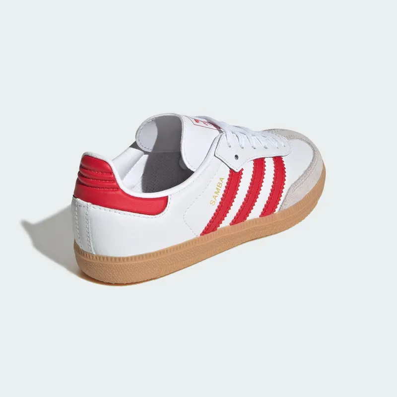 Adidas Samba OG Kids Cloud White / Better Scarlet / Gum (JQ2829)