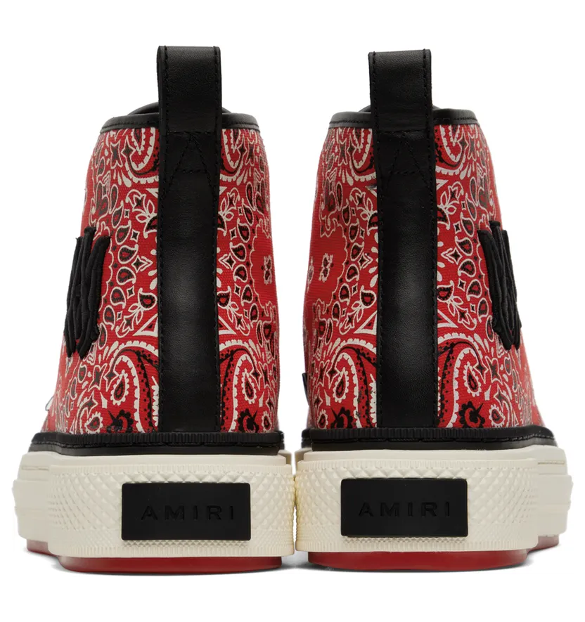 AMIRI Red Bandana M.A. Court Hi Sneakers (AW22MFS007) (2)
