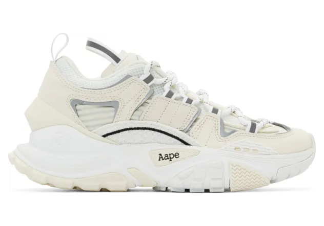 AAPE by A Bathing Ape White and Off-White Dimension Sneakers (AAPSHM6540XXDWHU)