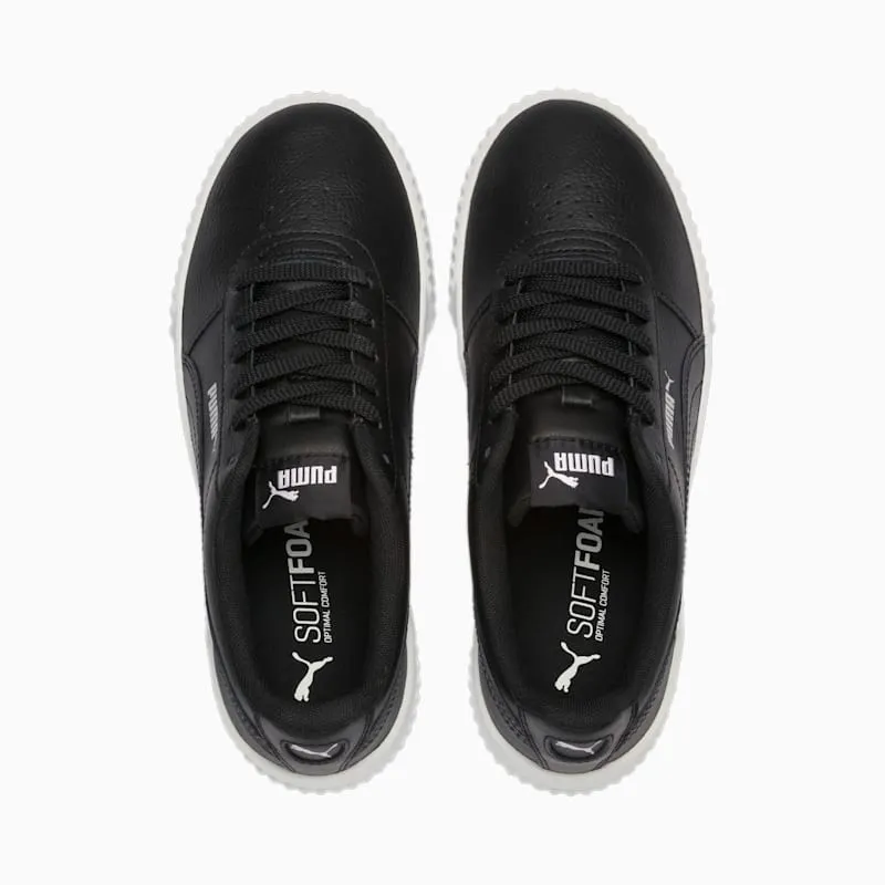 Puma Carina van leer Silver/Black/White (370325-01)