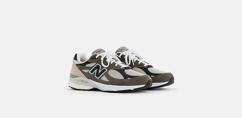 New Balance 990v3 MiUSA Grey Blue Olive (M990TO3)