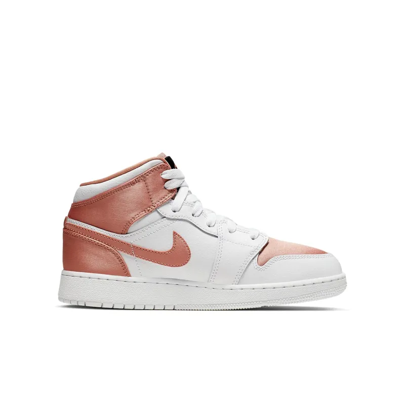 Air Jordan Nike AJ I 1 Mid ‘Rose Gold’ (GS) (2019) (555112-190)