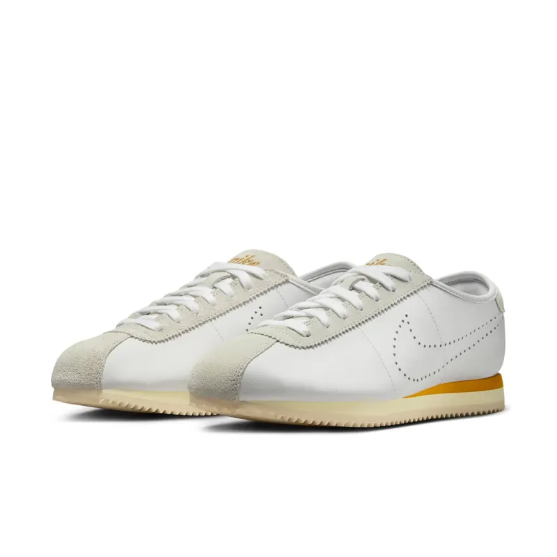Nike Cortez “White Bronze Perforated Swoosh” (HQ1841-100)