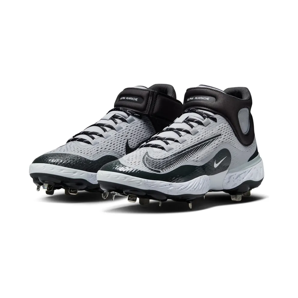 Nike Alpha Huarache Elite 4 Mid Wolf Grey White Dark Smoke Grey (DJ6520-002)