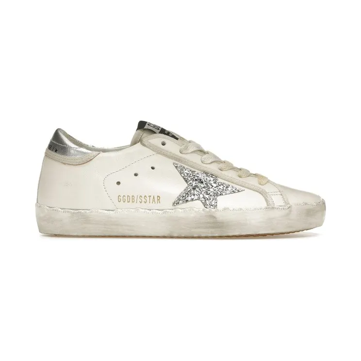 Golden Goose Super-Star White Silver Glitter (GWF00101.F004656.80185)