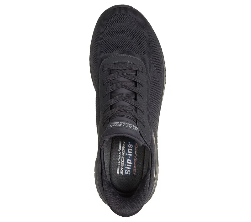 Skechers Slip-ins: BOBS Sport Squad Chaos – Solid Step Sneaker Donker Houtskool