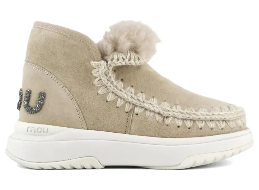 Mou Jogger sneakers met logo en glitters – Beige (MUFW421001ACAM)