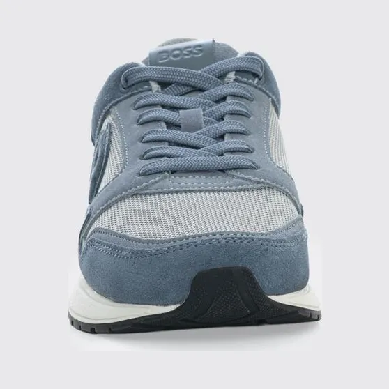 Boss Mesh and Suede Sneakers Denim (50554612460)