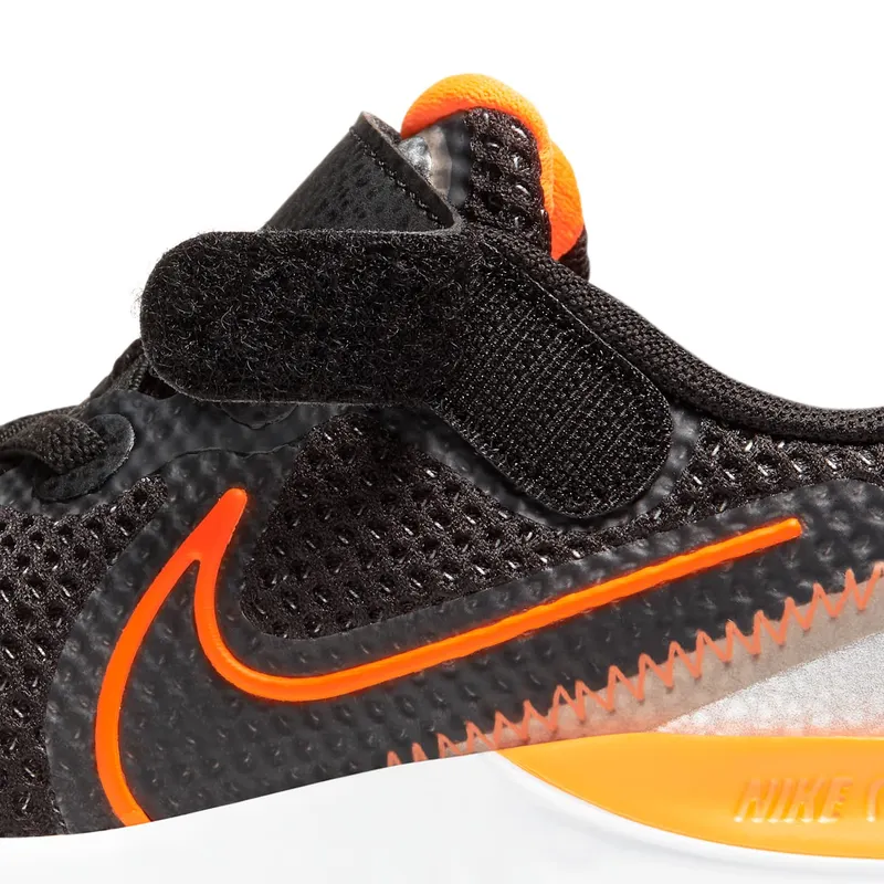 Nike Renew Run Black Total Orange (PS) Black/Chrome/Particle Grey (CT1436-001)