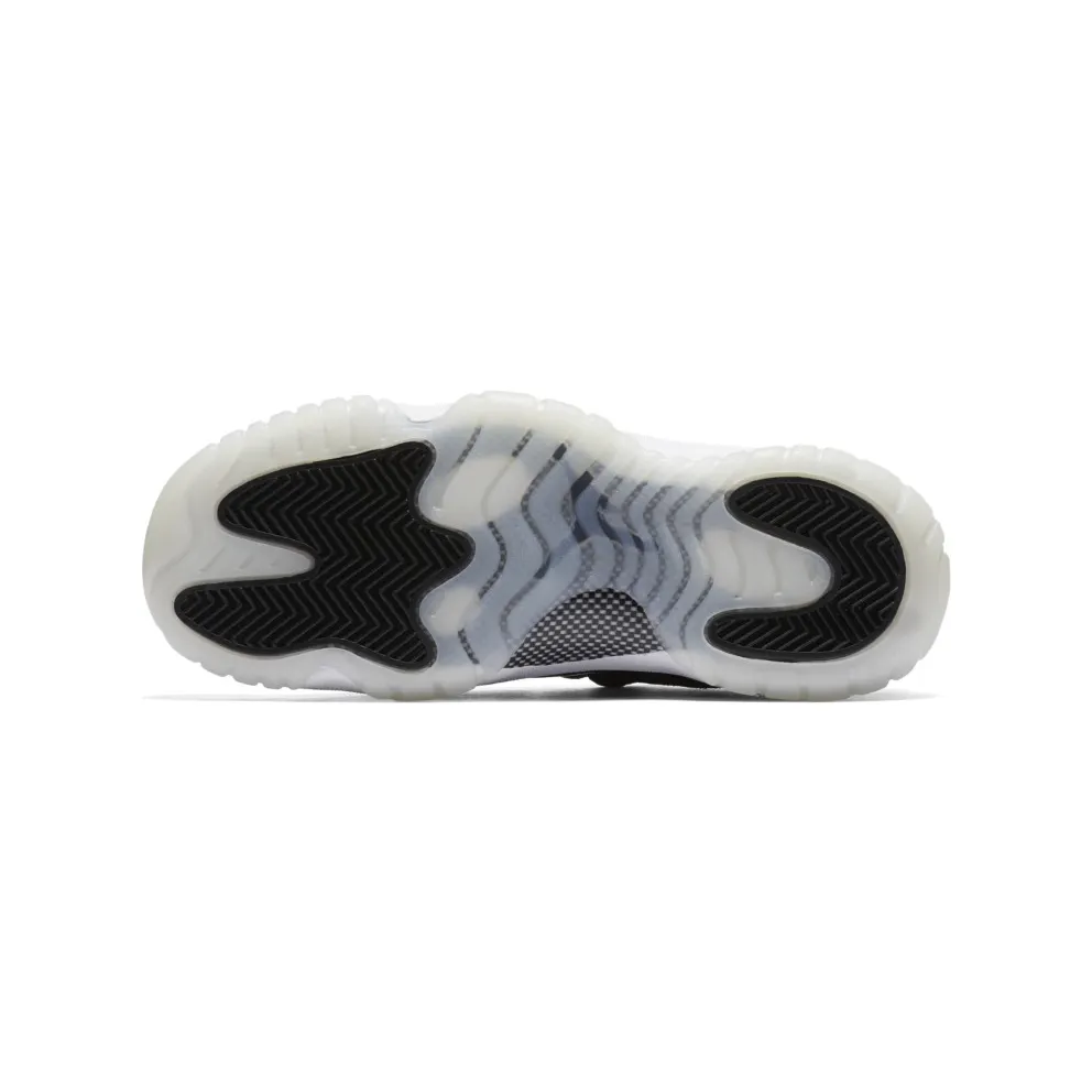 Jordan 11 Retro Low Barons (GS) Black/Metallic Silver-White (528896-010)