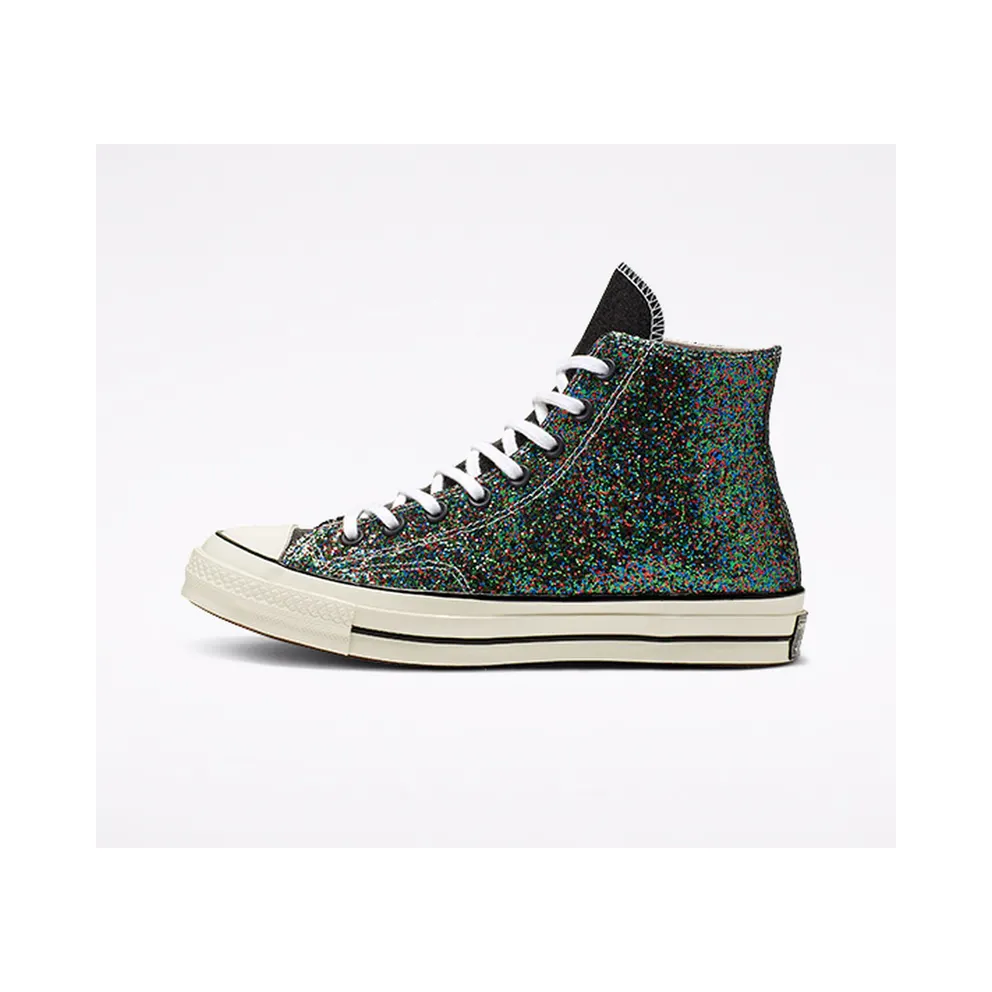 Converse Chuck Taylor All-Star 70s Hi JW Anderson Glitter Multi-Color Black/White-Egret (164697C)