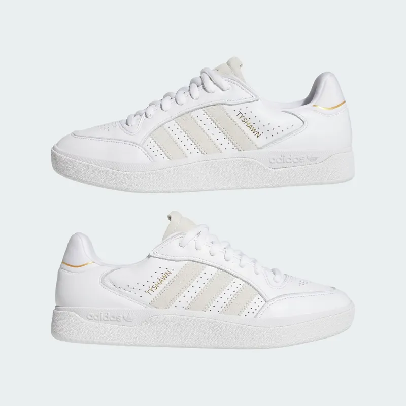 Adidas Tyshawn Low Cloud White / Cloud White / Gold Metallic (JH8158)