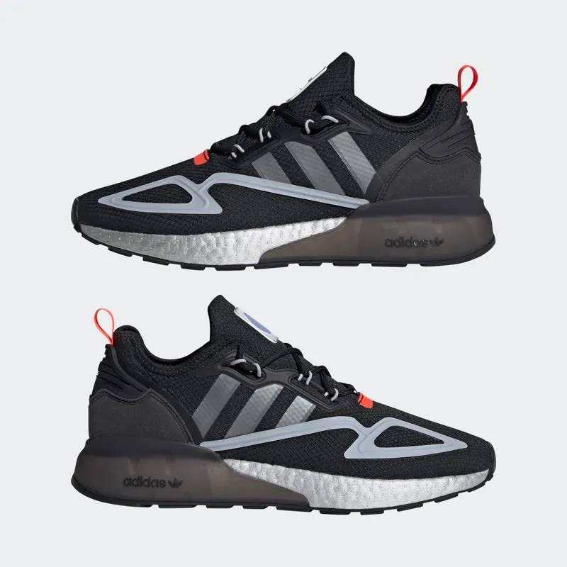 adidas ZX 2K Boost Core Black / Halo Silver / Glow Blue (FY5724)