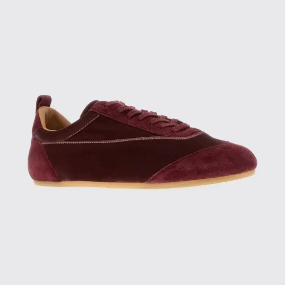 Jil sander Etage Sneakers in Velvet and Suede with Rear Pull Tab Burgundy (J15WS0047P7821904)