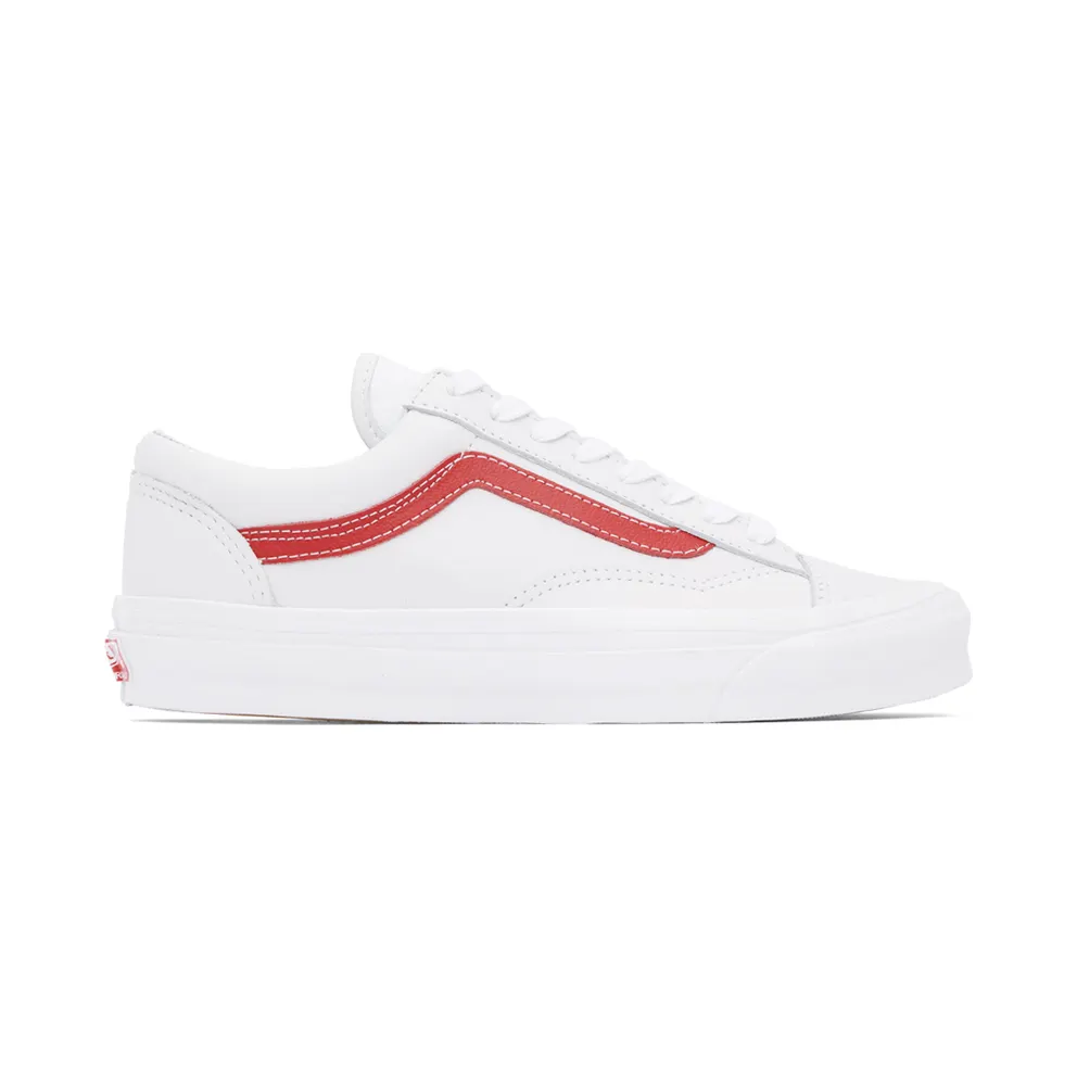 Vans Grey and Red OG Style 36 LX Sneakers (VN0A4BVE21D)