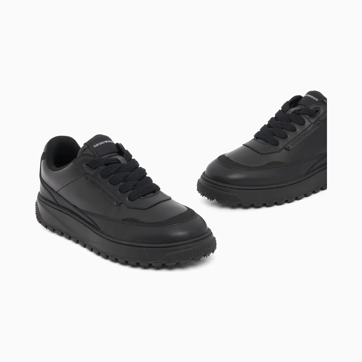 Armani Lace-Up Sneakers With A Textured Rubber Sole (EM006510-AF27353-UC001) (5)