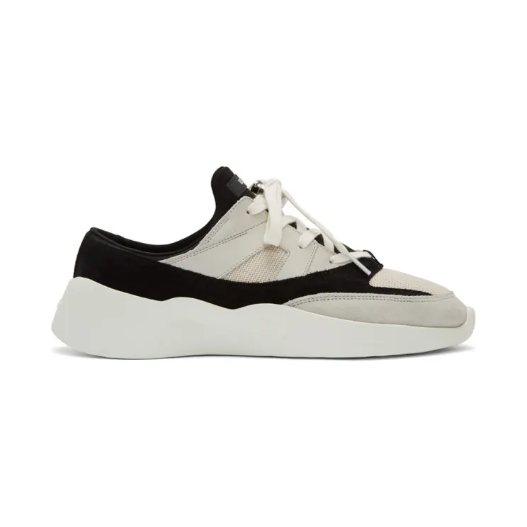 Essentials Black and Off-White Backless Sneakers (ES01W19U-SRLEFAGOF6)