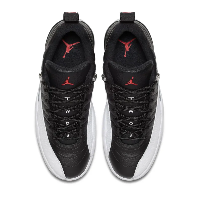 Jordan 12 Retro Low Playoffs Black/Varsity Red-White-Metallic Silver (308317-004)
