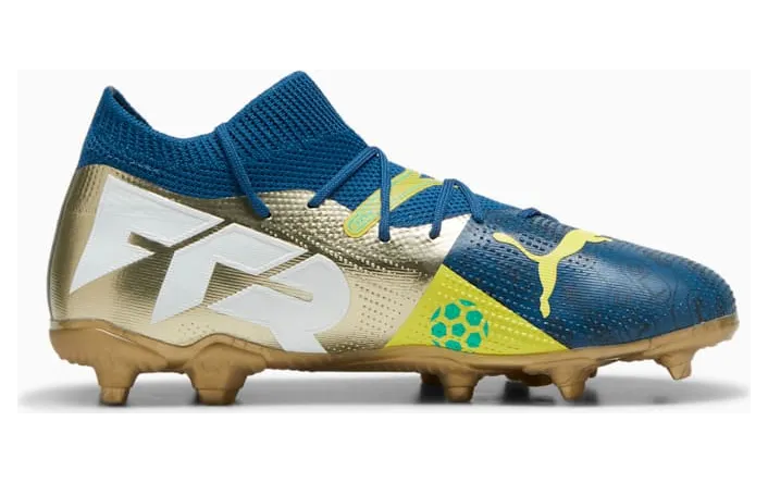 Puma Future 7 Match BNA FG AG GS Cleats “Marine Blue / Yellow” (108083-01)