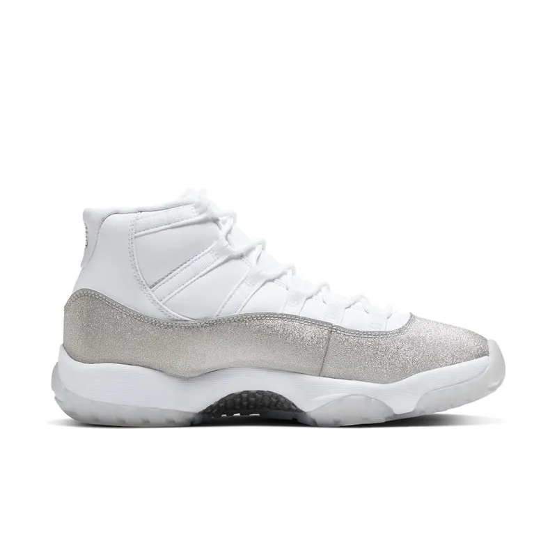 Air Jordan Womens Nike AJ XI 11 White Metallic Silver (2019) (AR0715-100)