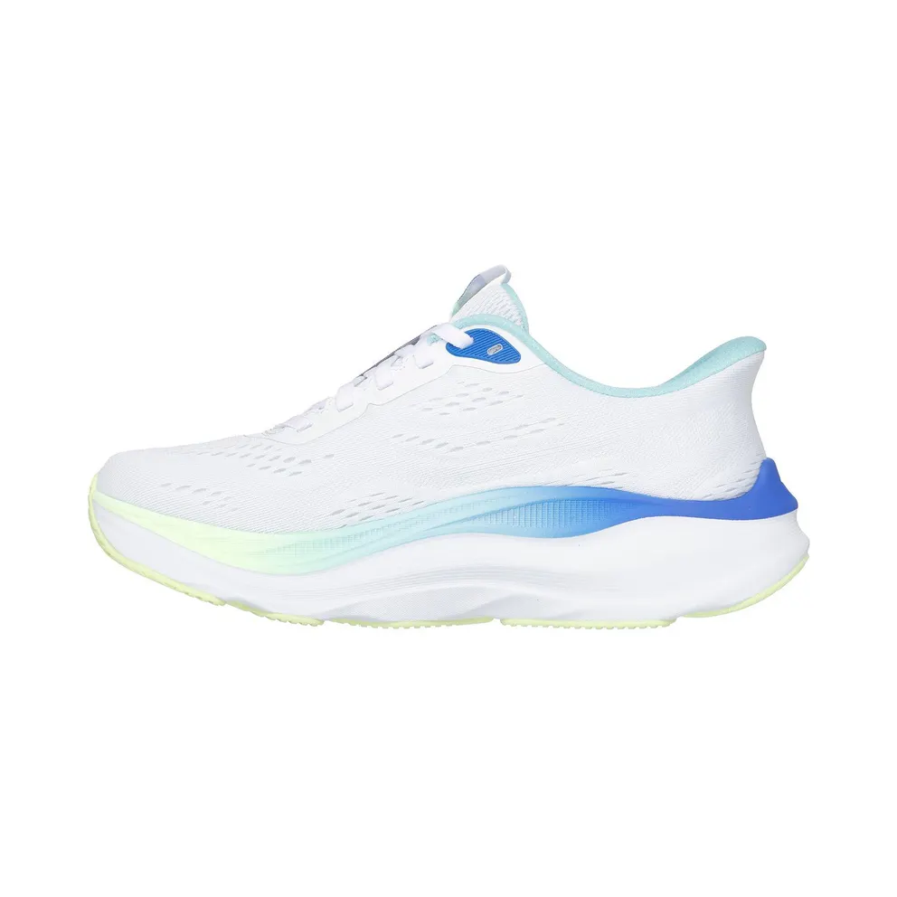 Skechers Slip-ins: Max Cushioning – Max Run – White / Multi – “White” (129200 WMLT)