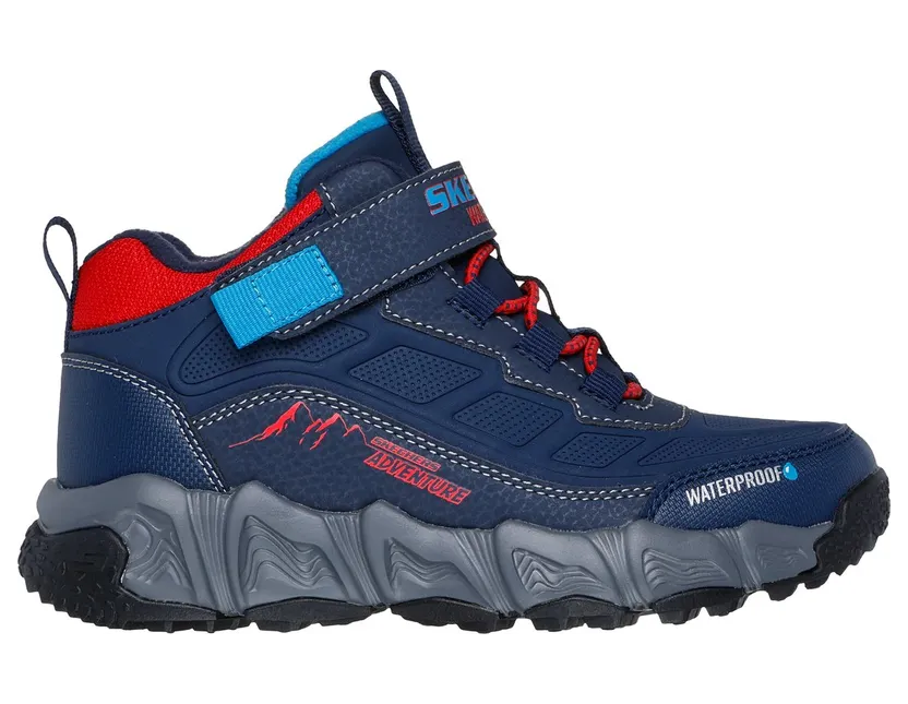 Skechers Waterproof: Velocitrek – Rugged-Rush Sneaker Marine/Rood