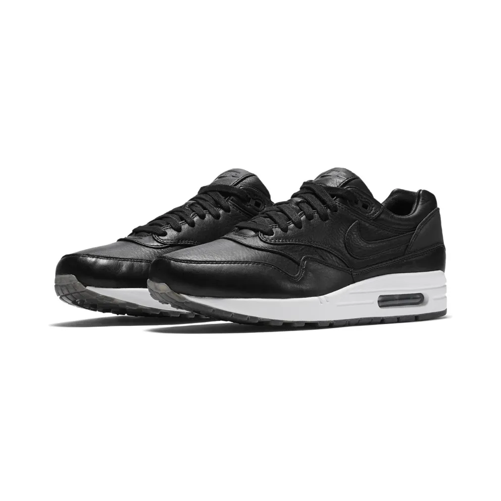 Nike Air Max 1 Pinnacle Black Leather Black/Black-Black-White (859554-001)