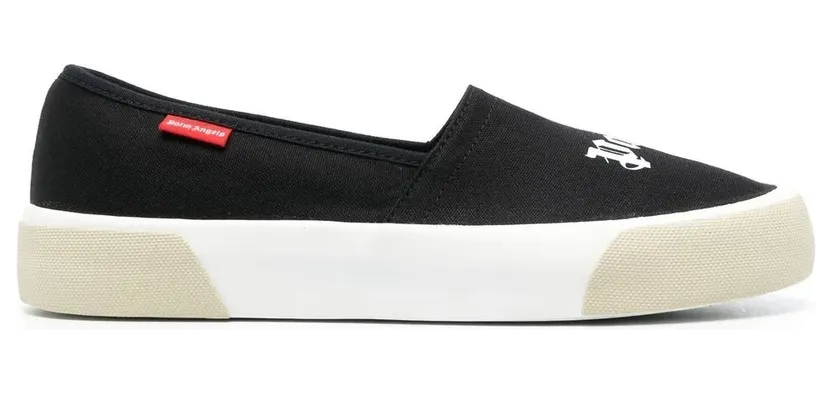 Palm Angels Slip On Logo Black White (PMIB004S23FAB0011001)