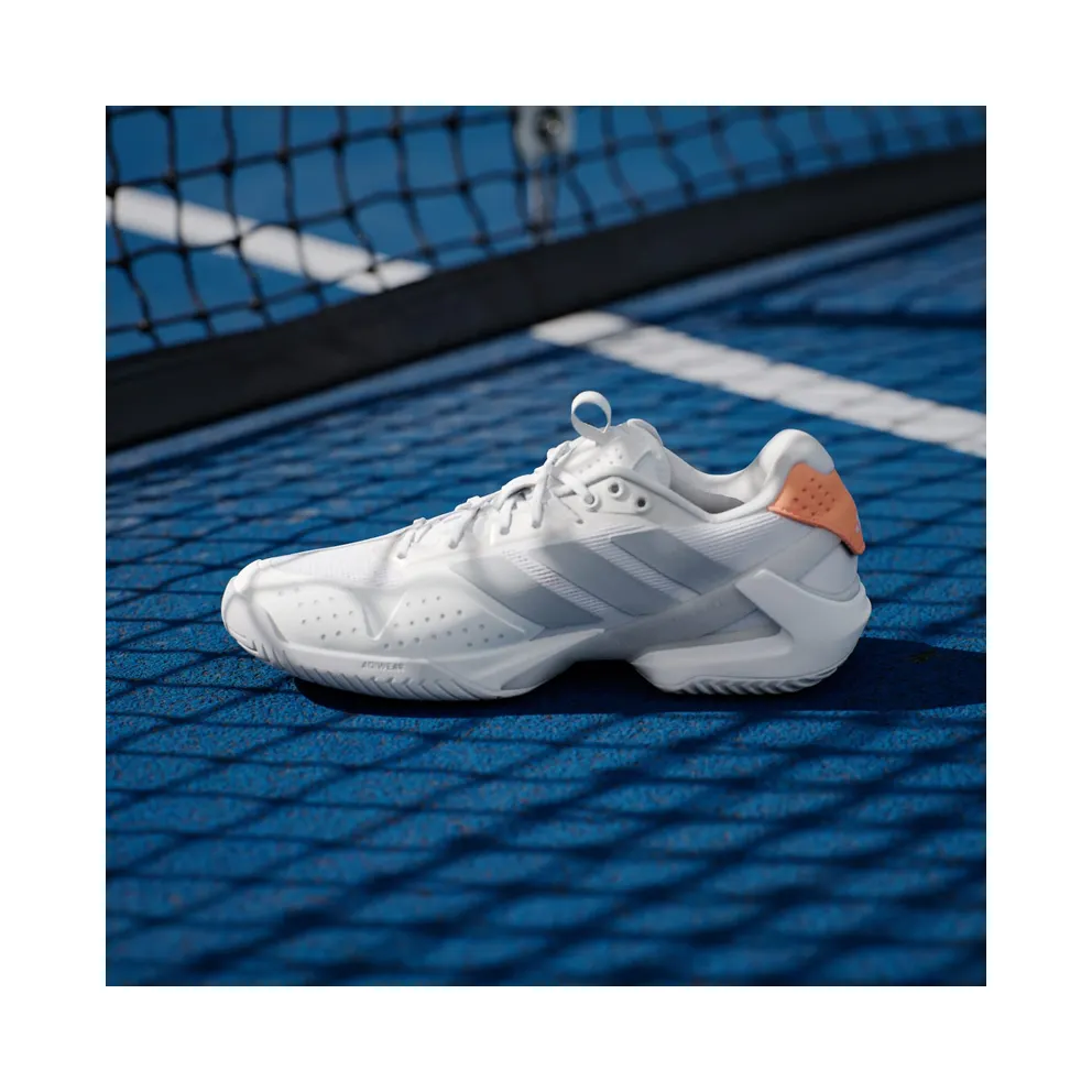 Adidas adizero Ubersonic 5 Tennis Cloud White / Halo Blue / Beam Orange (JR1755)