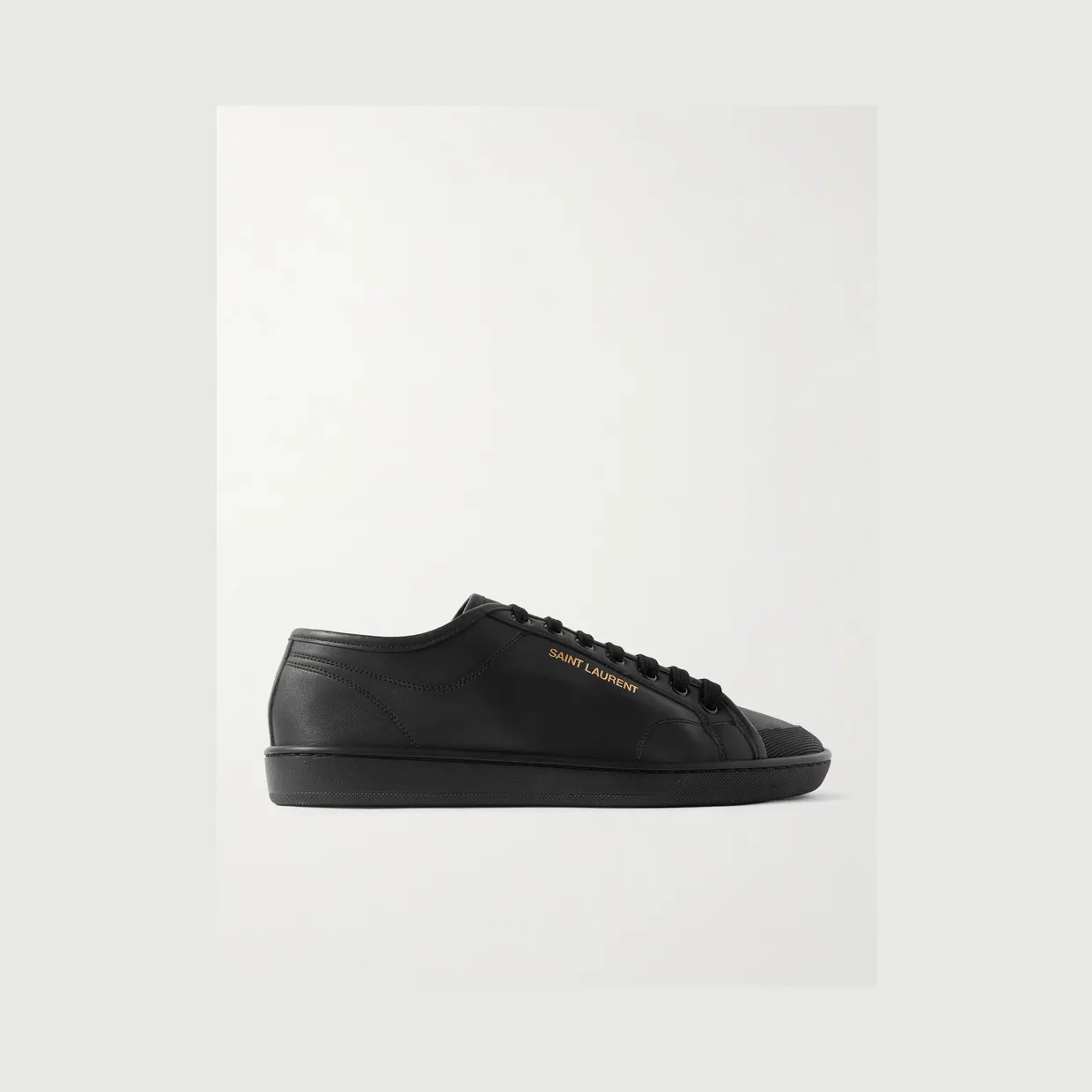 Saint Laurent Gym Low Logo-Print Leather Sneakers Black (82008700N00)