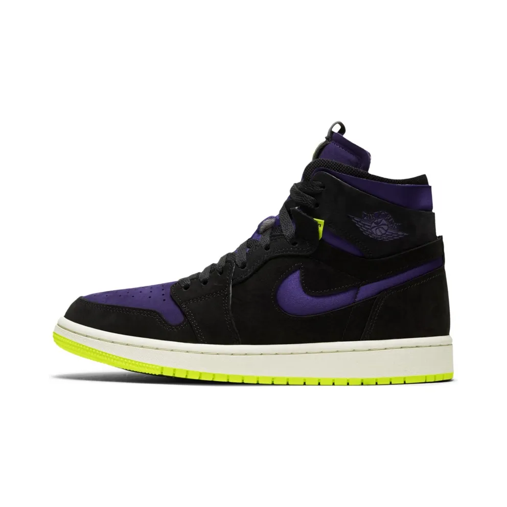 Jordan 1 High Zoom Air CMFT Black Court Purple Lemon Venom (W) Black/Court Purple-Lemon Venom-Sail (CT0979-001)