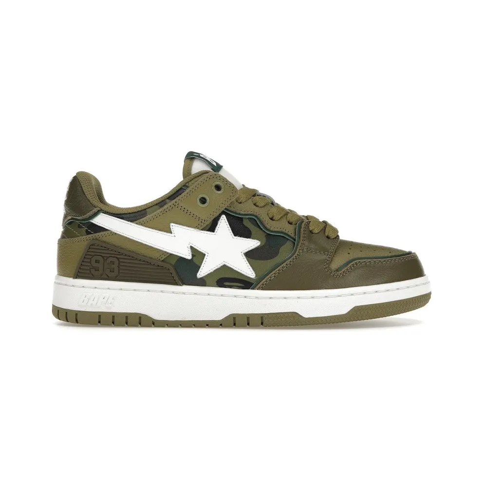 A Bathing Ape Sk8 Sta Olive Drab Green Camo (1J30-191-026-OLD)