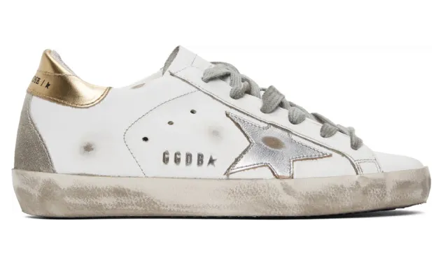 Golden Goose Silver and Gold Superstar Sneakers (F00102.F000661.10358)