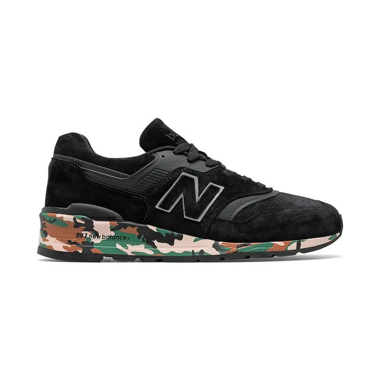 New Balance 997 Black Camo Midsole