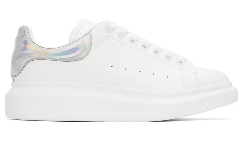 Alexander McQueen White & Silver Oversized Sneakers (688525WHVIU9071)
