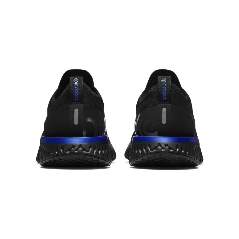 Nike Epic React Flyknit Black Racer Blue (W) Black/Black-Racer Blue (AQ0070-004)