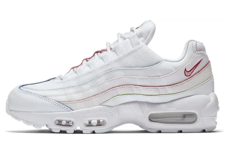 Nike Air Max 95 Triple White (Rainbow Borders) (W)