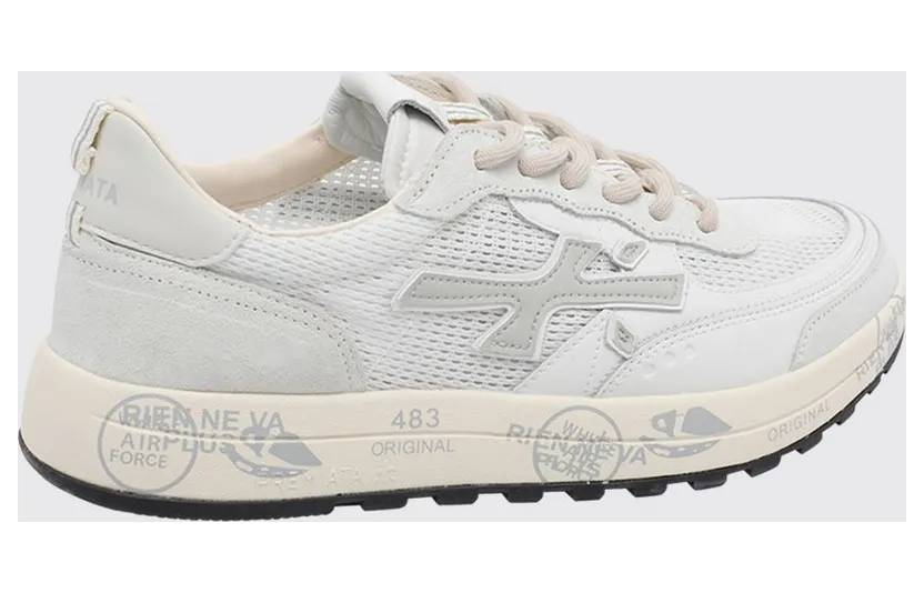 Premiata Nous Perforated Suede Sneakers White (NOUS8106) (2)