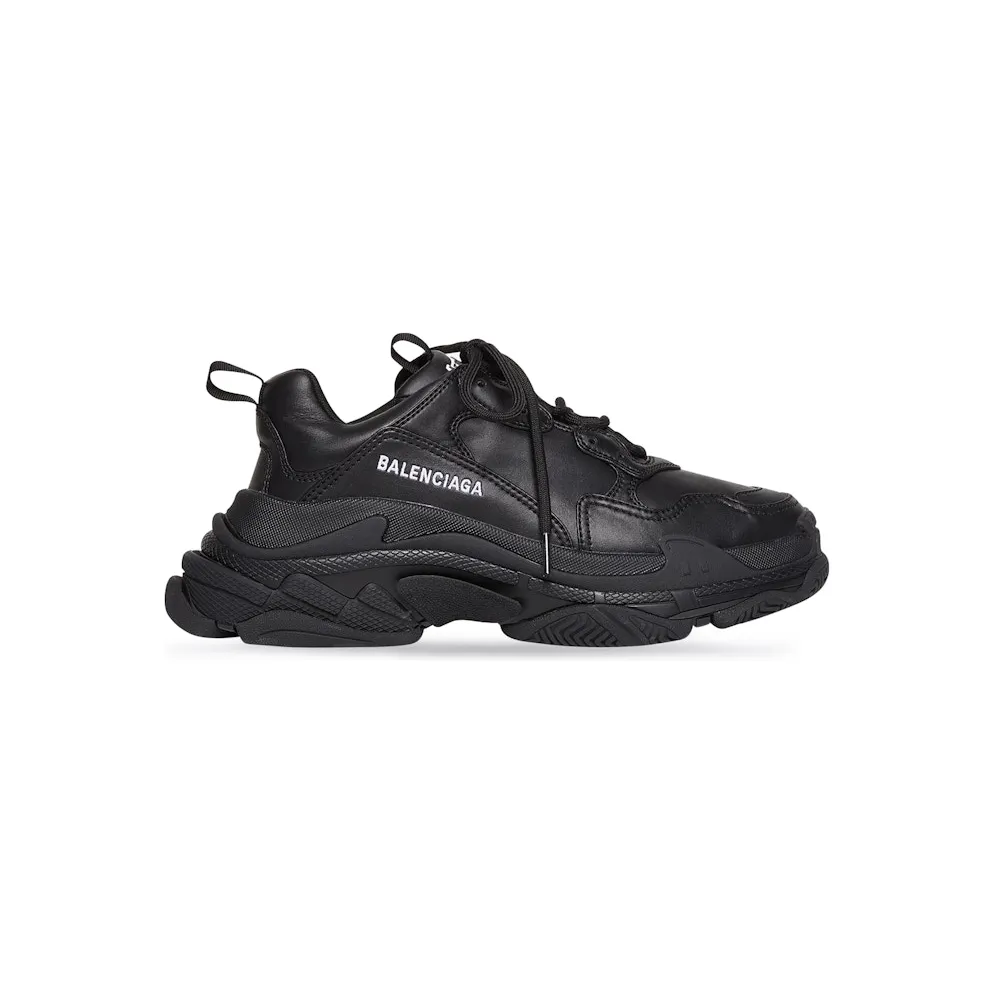 Balenciaga Triple S Synthetic Leather Triple Black (W) (524039W2FA51000)