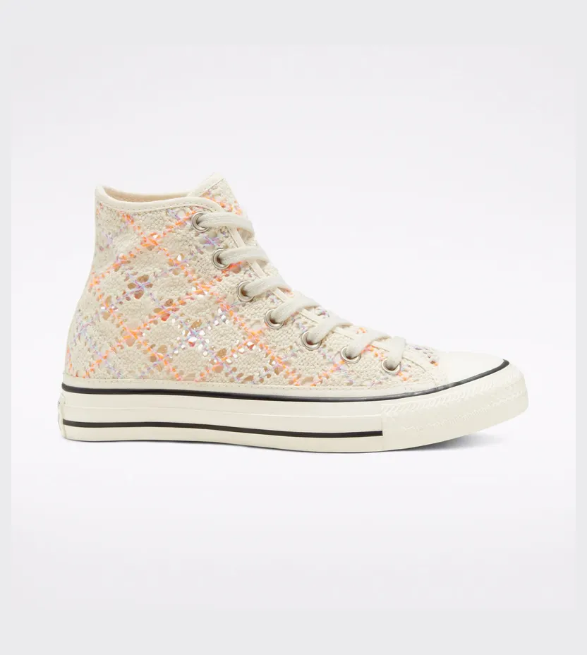 Converse Chuck Taylor All Star High ‘Boho Crochet’ Egret/Multi/Black (568277C)