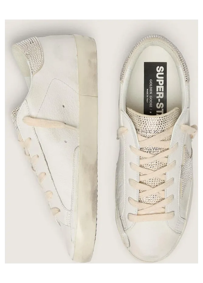 Golden Goose Women’S Super-Star In Nappa Leather With Swarovski Crystal Star And Heel Tab (GWF00101.F006618.10318) (4)