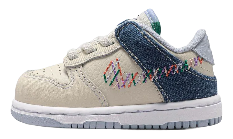 Nike Dunk Low TD “Soft Pearl / Blue Denim / Midnight Navy / Multicolor” (IR1827-022)