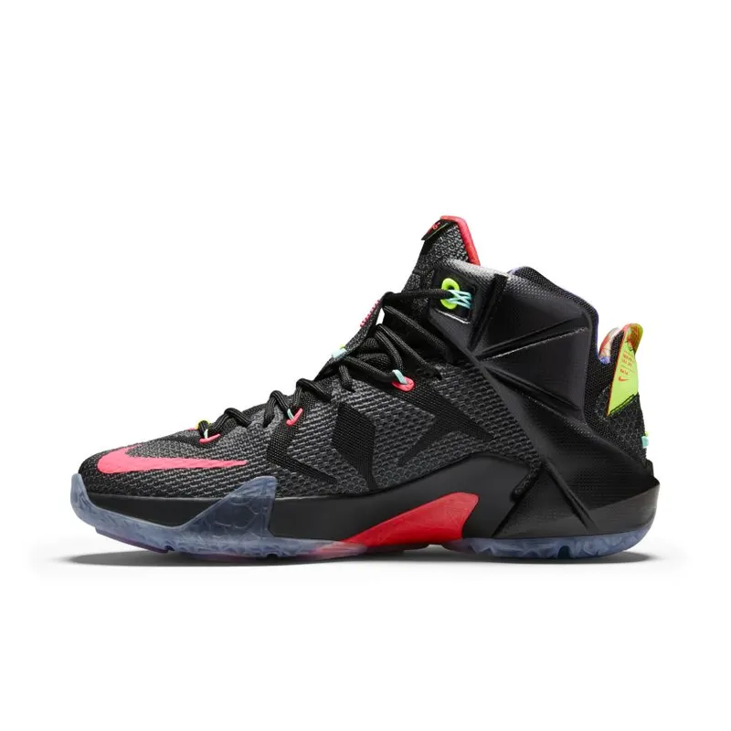 Nike LeBron 12 Data Black/Bright Mango-Hyper Punch-Volt (684593-068)