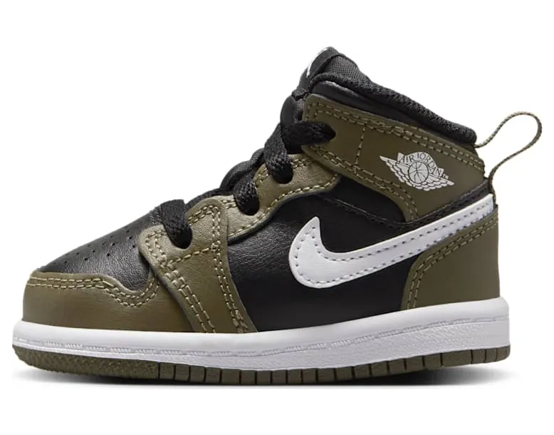Jordan 1 Mid TD “Black / Medium Olive / White” (DQ8425-092)