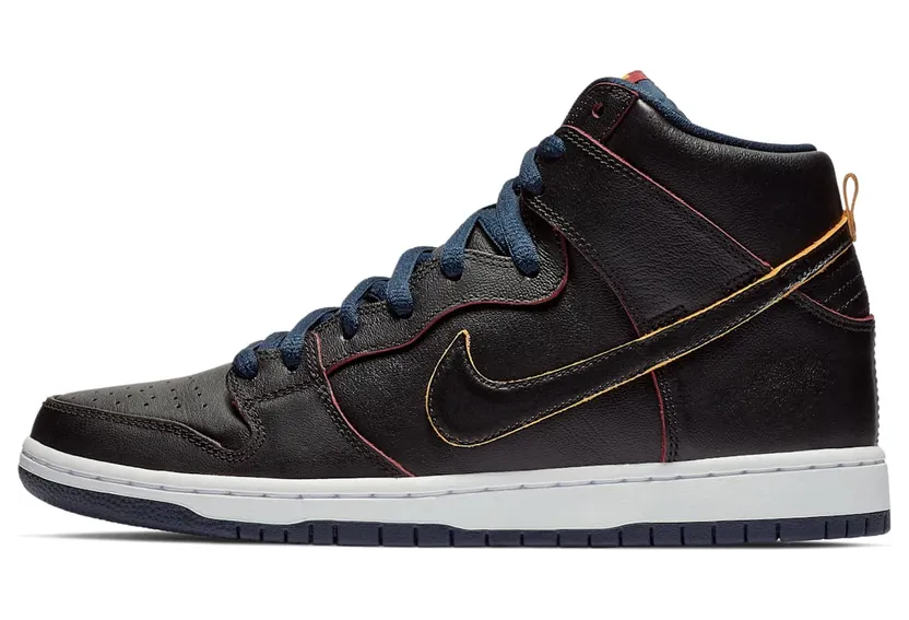 Nike SB Dunk High NBA Cavs “Black / College Navy / Team Red” (BQ6392-001)