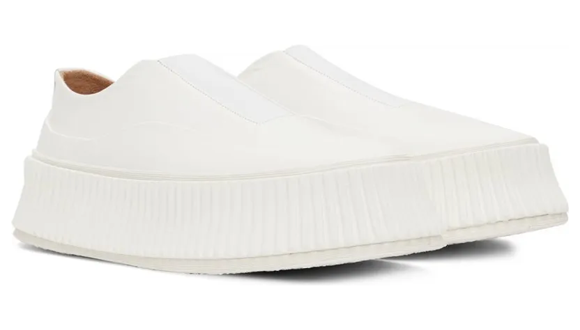 Jil Sander White Slip-On Platform Sneakers (J15WS0003_P4833) (2)