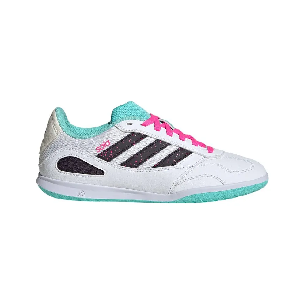 adidas Super Sala Competition 3 Indoor Cloud White Aurora Black Flash Aqua (JR5400)