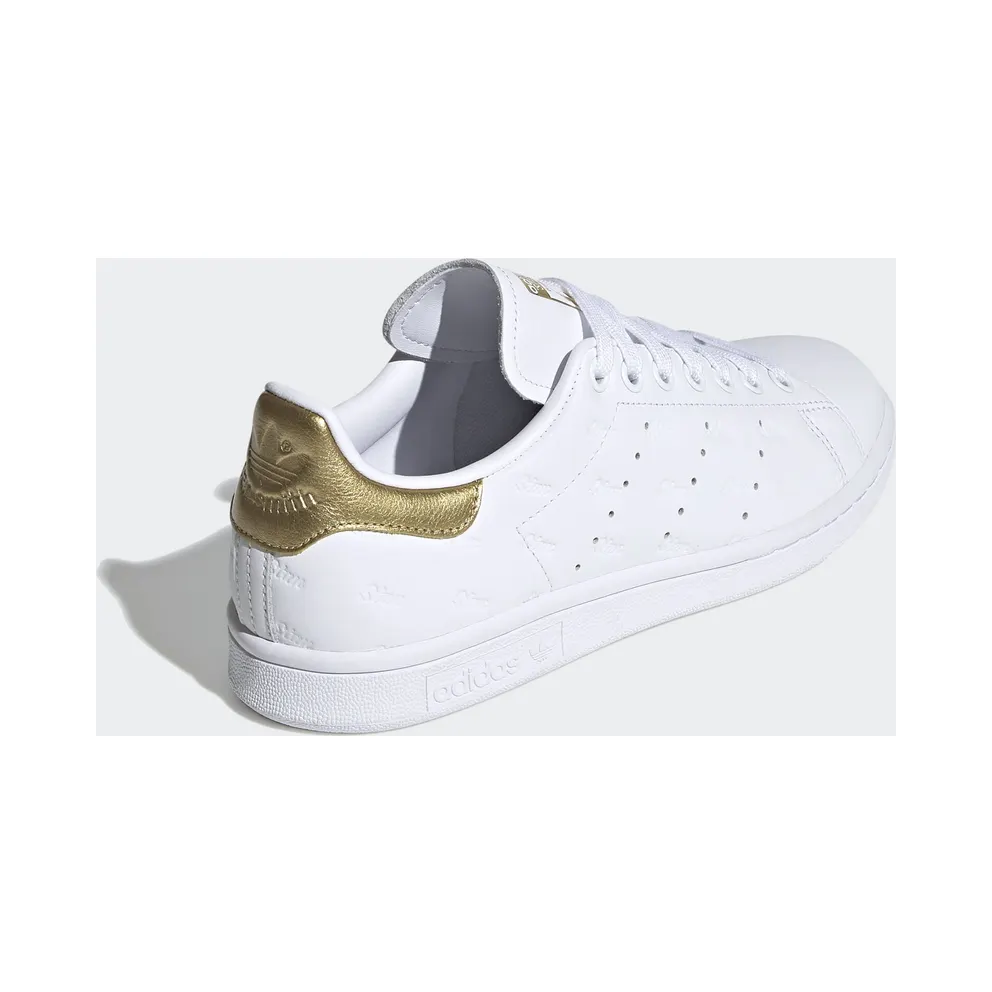 adidas Stan Smith Debossed Logos Gold (W) Cloud White/Cloud White/Gold Metallic (EF6853)